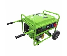 Nešiojamas generatorius, varomas benzinu, 5500W, su ratukais, sodui, stovyklavimui, statyboms, 230V/400V generatorius, 12V DC išėjimas