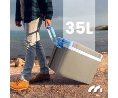 Nešiojamas šaldytuvas, 35 litrų talpa, 12V/230V, šaldytuvas ir šildytuvas, kempingo šaldytuvas, kelioninis šaldymo dėžė