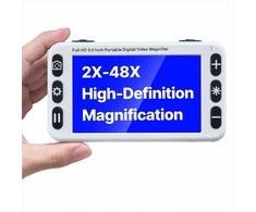 Nešiojamas skaitmeninis didintuvas silpnaregiams, 127 mm HD ekranas, 2X-48X elektroninė skaitymo pagalba su 13 MP dvigubu objektyvu, 26 spalvų režimai, AV HDMI išvestis, vaizdo didinimo prietaisas