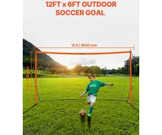 Nešiojami futbolo vartai 12x6 pėdų, PE tinklu, vandeniui atspariais kraštais, treniruotėms kieme, vaikams, mini futbolo vartai