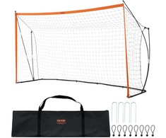 Nešiojami futbolo vartai 12x6 pėdų, PE tinklu, vandeniui atspariais kraštais, treniruotėms kieme, vaikams, mini futbolo vartai