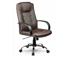 Fotelis Sofotel Odinė biuro kėdė, ergonomiška pasukama kėdė, ruda vadovo kėdė, patogi kompiuterio kėdė, reguliuojamo aukščio biuro kėdė