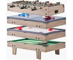 Oro ritulio stalas, 4 viename, kombinuotas žaidimų stalas, stalo futbolas, stalo tenisas, biliardas, kelių žaidimų stalas