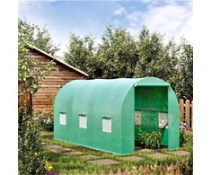 Pakaitinis dangtis sodo tuneliui, šiltnamio plėvelė, 7.5 kvadratiniai metrai, 2.5x3x2m, UV apsauga, žalia