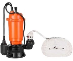 Panardinamas nuotekų siurblys 1500W, ketaus, automatinis plūdinis jungiklis, 18m kėlimas, tvenkinio/užtvindytų vietų, purvino vandens siurblys