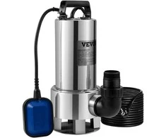 Panardinamas vandens siurblys 1300W, su plūde, purvinam vandeniui, tvenkiniui, baseinui, drenažui, 10m laidas, šuliniui