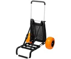 Paplūdimio vežimėlis dideliais ratais smėliui, 75.94 x 39.11 cm platforma, 74.84 kg talpa, sulankstomas, reguliuojamo aukščio, tvirtas, skirtas paplūdimiui, kroviniams