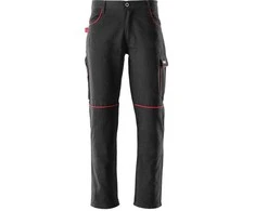 Patogios darbo kelnės vyrams, dydis 2XL, juodos ir raudonos spalvos, medvilninės darbo kelnės