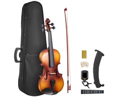 Pilno dydžio smuikas 355mm suaugusiems, pradedančiųjų smuiko rinkinys, profesionalus muzikos instrumentas, smuikas su stryku ir dėklu