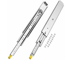 Pilno ištraukimo stalčių bėgeliai, didelės apkrovos, su fiksavimu, šoninio tvirtinimo, plieniniai, 457.2mm - 1524mm