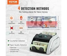 Pinigų skaičiavimo mašina, UV, MG, IR, DD padirbtų pinigų detekcija, greitas banknotų skaičiuotuvas, valiutos skaitiklis