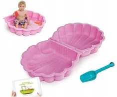 Plastikinė dviejų dalių smėlio dėžė Kriauklė, rožinė