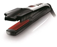 Plaukų tiesintuvas su jonizacija ir LCD ekranu, profesionalus plaukų formavimo įrankis su X-, Swiss X Agility Super Shine&amp;