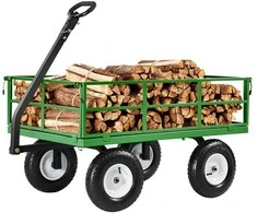 Plieninis sodo vežimėlis, 544.31 kg, tvirtas, daržo, tinklinis, statybinis, lauko