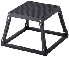 Pliometrinė dėžė 30.48 cm, plieno plio dėžė, neslystanti fitneso platforma, mankštos, šuolių lavinimo dėžutė, namų sporto įranga