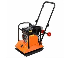 Plokštinis tankintuvas trinkelių klojimui, asfaltui, pamatams, dirvožemiui, 6.5 HP benzininis variklis, 6400 VPM, 15 kN tankinimo jėga, stumiamas tankintuvas, vibracinė plūktuvė žemei
