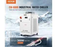 Pramoninis vandens aušintuvas, 1500W aušinimo sistema su kompresoriumi, 15L bakas, 65L/min srautas, skirtas CO2 lazerinio graviravimo mašinų aušinimui
