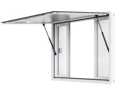 Prekybos stendo aptarnavimo langas, maisto sunkvežimio aptarnavimo stogelis, aliuminio lydinio rėmas, 1220mm x 915mm prekybos langas, mobilus maisto langas
