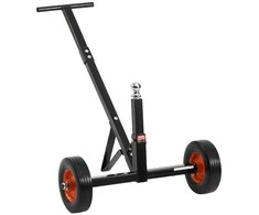 Priekabos vežimėlis 272 kg, reguliuojamas aukštis, 47.3 mm rutulys, kietos padangos, priekabų perkėlėjas, valtis, kemperis