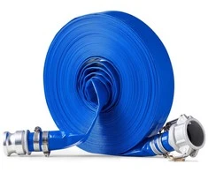 Priešsrovės plovimo žarna 38.10 mm x 30.48 m, su visomis jungtimis, aukštos kokybės, mėlyna PVC žarna