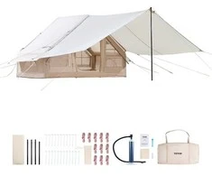 Pripučiama stovyklavimo palapinė, 3-5 asmenų glampingo palapinė su pompa, vandeniui atspari šeimos palapinė, greitai pastatoma oro palapinė, didelės talpos lauko pastogė