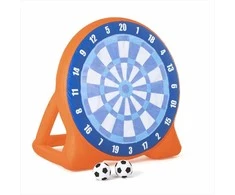 Pripučiamas futbolo taikinys, lauko žaidimams, su 2 kamuoliais, PVC medžiaga, 157 cm x 107 cm, sodo žaidimas