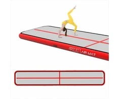 Pripučiamas gimnastikos kilimėlis, oro takelis, 6 m ilgio, su elektrine pompa, skirtas namų, sporto salės ir lauko treniruotėms