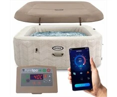 Intex Pripučiamas kubilas, 4 asmenų SPA su hidromasažu, nešiojamas sūkurinis baseinas, namų SPA su šildytuvu ir filtru