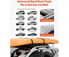 Pripučiami automobilio stogo bagažinės padėklai, universalus baidarių laikiklis, minkšta stogo bagažinė kanojoms, irklentėms ir banglentėms, 40 kg keliamoji galia