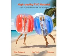 Pripučiami bamperio kamuoliai, 2 vnt., kūno sumo burbuliniai kamuoliai suaugusiems ir vaikams, lauko sodo žaidimai, žmogaus žiurkėno kamuolys, pripučiami knocker kamuoliai