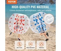 Pripučiami kamuoliai 2 vnt., 1.2 m sumo zorb kamuoliai paaugliams, 0.8 mm PVC žmogaus kamuoliai, lauko žaidimai sodui, parkui, kiemams, gimtadieniams