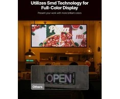 Programuojamas LED ženklas, spalvotas slenkantis ekranas, skaitmeninis reklamos ženklas verslui, vitrinos LED ženklas, P6 LED ekranas