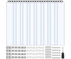 PVC juostinė užuolaida, skaidri plastikinė durų užuolaida, šaldytuvo ir šaldiklio užuolaida, 121.9 cm x 243.8 cm PVC juostinė užuolaida, tvirta PVC durų užuolaida
