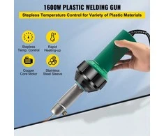PVC suvirinimo pistoleto rinkinys, 1600W karšto oro plastikų suvirintojas, stogų suvirintojas, PVC karšto oro pistoletas, plastikų suvirintojas plastikų suvirinimui
