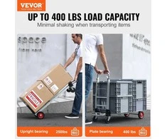 Rankinis vežimėlis, Platforma, 400 kg, Sulankstomas, Aliuminis