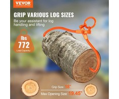 Rąstų griebtuvai 457.2 mm, 2 žnyplų, 350 kg, medienos griebtuvai, rąstų keltuvas, tvirti plieno žnyplės