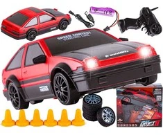 RC drifto automobilis 4WD Raudona Toyota