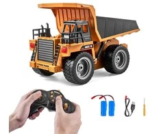 RC Savivartis Žaislas, 9 Kanalų, 1:18 Mastelis, Nuotoliniu Būdu Valdomas Sunkvežimis, Statybinė Technika, Žaislinis Savivartis