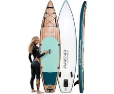 „Reefbreak“ SUP lenta vandens pramogoms, su irklu, lengva pripučiama irklente, irklente stovint, pripučiama SUP, irklentė