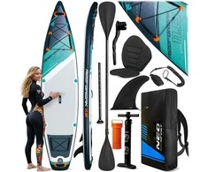 „Reefbreak“ SUP lenta vandens sportui su irklu, siurbliu ir kuprine, pripučiama irklentė, irklentė stovint, vandens sporto lenta