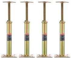 Reguliuojami grindų domkratai, 4 vnt., grindų lyginimo kėlikliai, 29.46-40.64 cm, atraminiai stulpeliai, reguliuojamos atramos