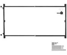 Reguliuojami metaliniai vartai 152.4-243.8 cm, kiemo vartai, lauko vartai, metalinis rėmas, tvirtinimo rinkinys