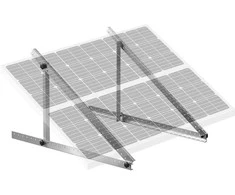 Reguliuojami saulės baterijų montavimo laikikliai, 1270 mm pasvirimo laikiklis kemperiui, stogui, valčiai, 100-550W saulės baterijoms, autonominės sistemos laikikliai