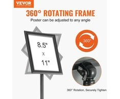 Reklaminis stovas 216x279 mm, reguliuojamas, grindinis, vertikalus/horizontalus, plakatams, skelbimams, informaciniams stendams