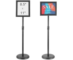 Reklaminis stovas 216x279 mm, reguliuojamas, grindinis, vertikalus/horizontalus, plakatams, skelbimams, informaciniams stendams