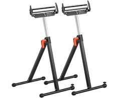 Ritininis stovas, 2 vnt., reguliuojamas aukštis, 113 kg maksimali apkrova, medžio apdirbimo ritininis stovas, sulankstomas ritininis stovas
