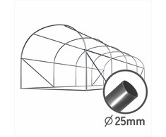 Rožinis sodo tunelis, 2.5 x 4 metrai, šiltnamis pomidorams, su tinkleliais nuo uodų ir kuoliukais