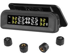 RV Padangų Slėgio Stebėjimo Sistema, Realaus Laiko Saulės Priekabos TPMS, 4 Jutikliai, belaidė padangų slėgio stebėjimo sistema, priekabos padangų slėgio jutiklis