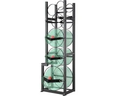 Šaltnešio talpyklų stovas, didelio našumo cilindrų laikiklis, freonui, deguoniui, azotui, 22.7kg ir 13.6kg talpykloms
