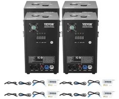 Šaltų ugnelių mašina 700W, belaidis DMX, 4 vnt., 2-5 m, vestuvėms, DJ, efektams, fejerverkams, scenos apšvietimui